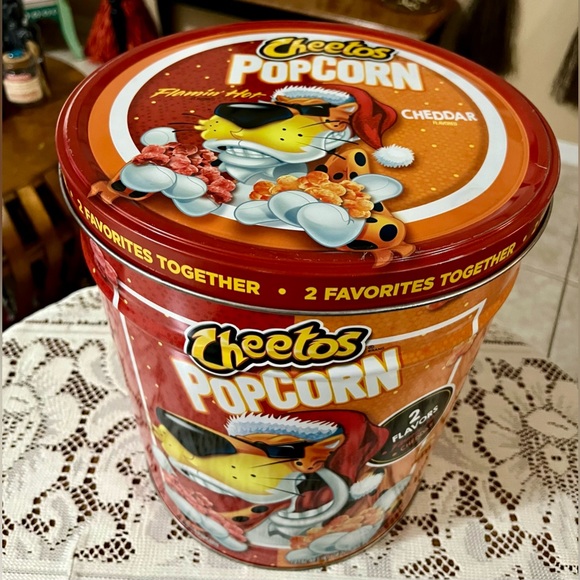 Chester Cheetah Cheetos Large Tin Canister - Popcorn Tin - Trash Can - Picture 3 of 7